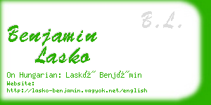 benjamin lasko business card